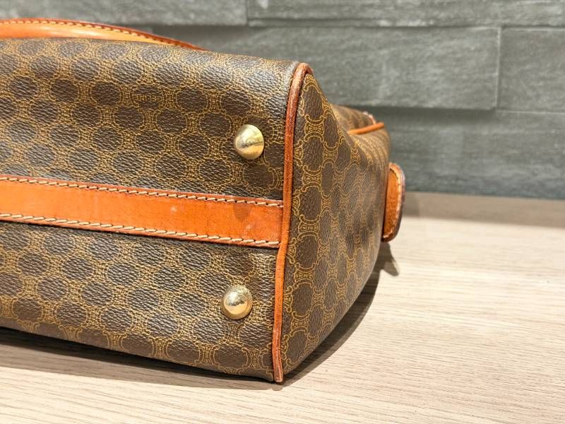 CELINE セリーヌ マカダム柄 ハンドバッグ ミニボストンバッグ