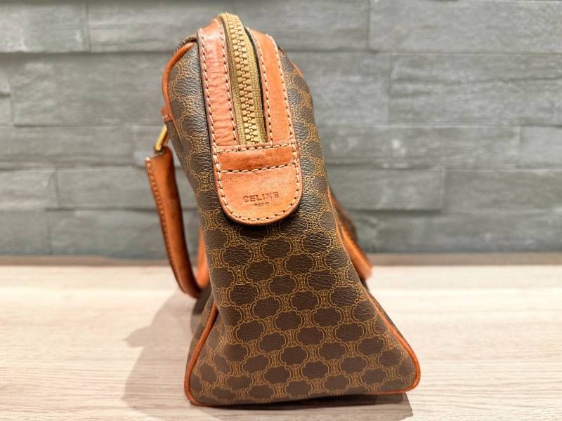 CELINE セリーヌ マカダム柄 ハンドバッグ ミニボストンバッグ