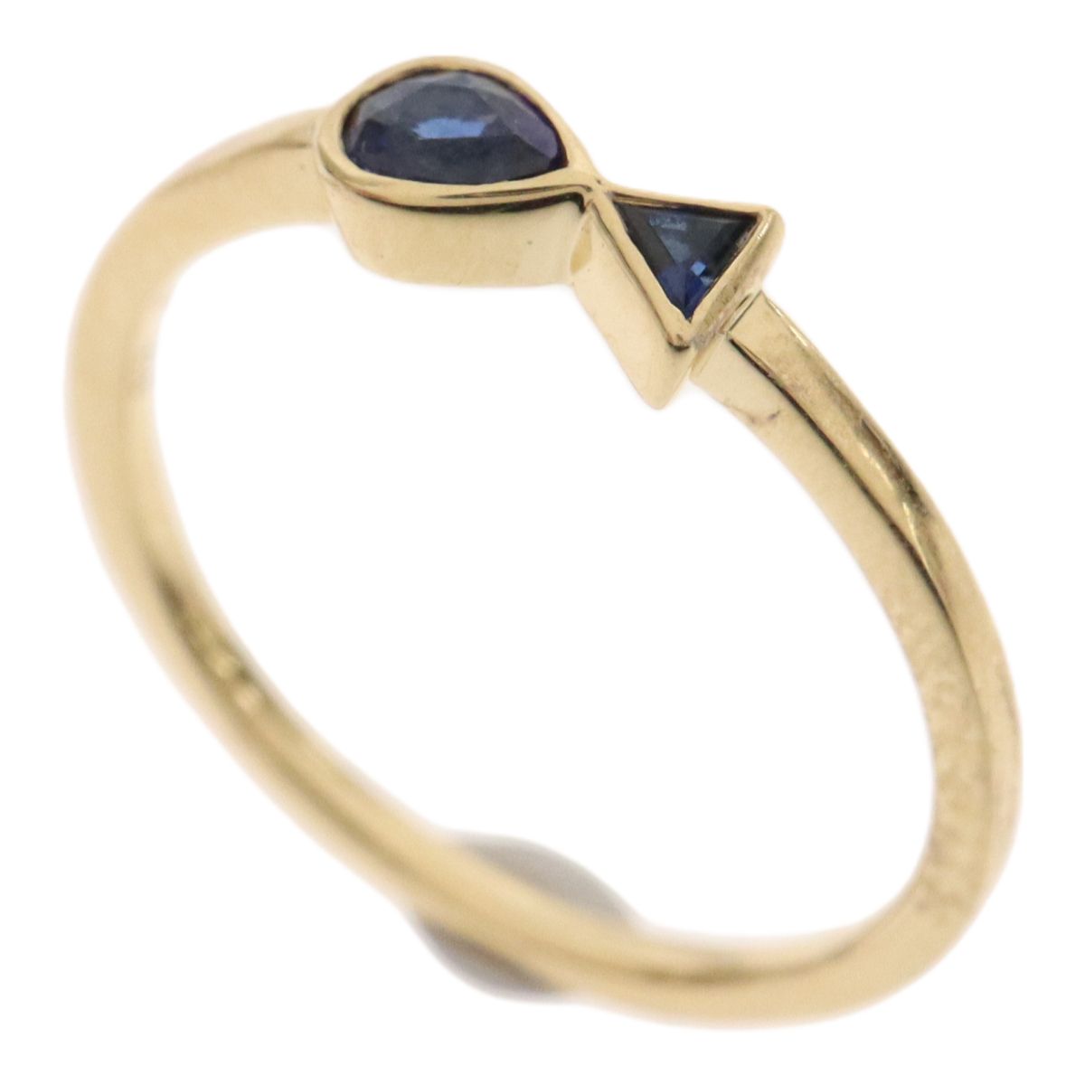 AHKAH アーカー K18YG 18金イエローゴールド サファイア0.18ct リング 