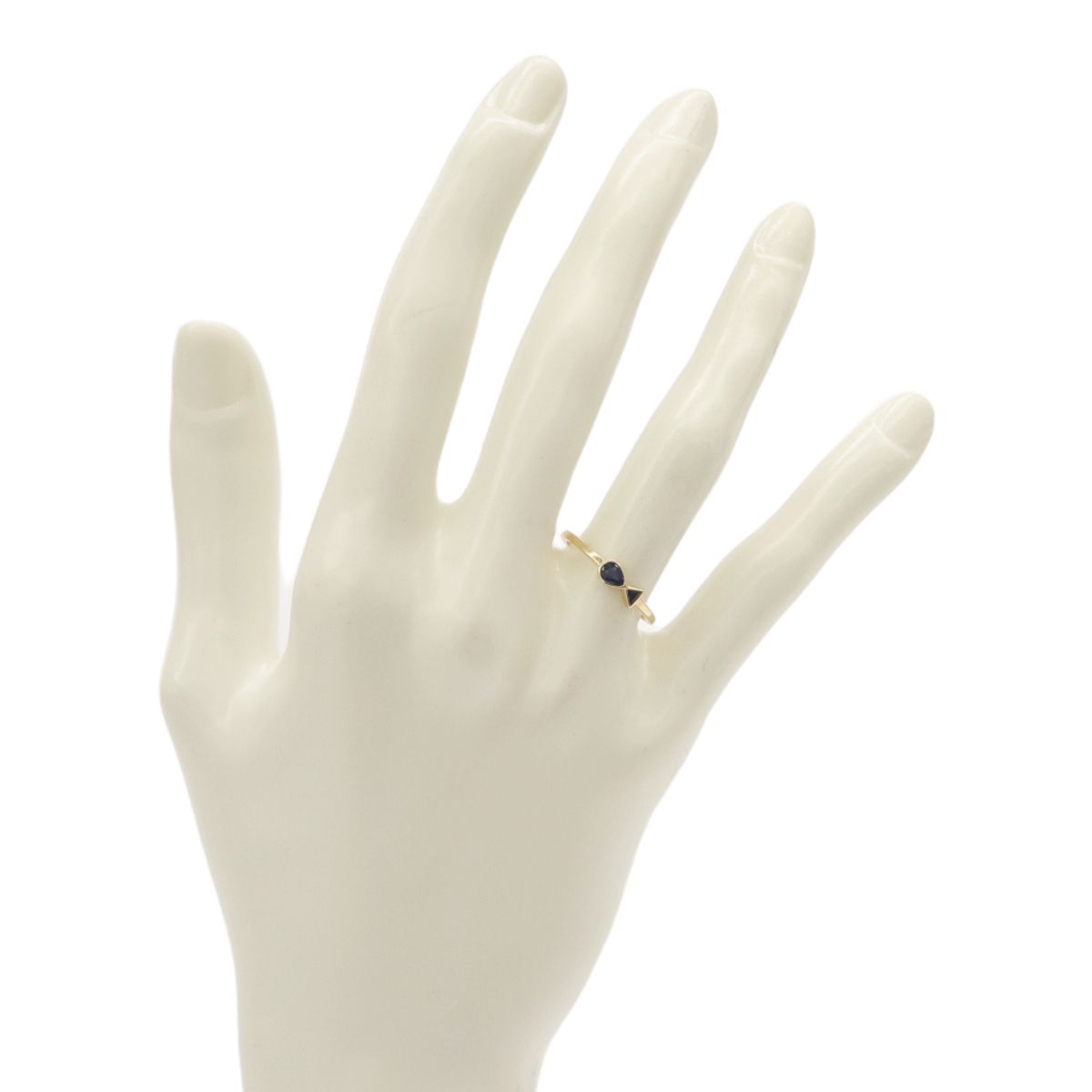 AHKAH アーカー K18YG 18金イエローゴールド サファイア0.18ct リング 