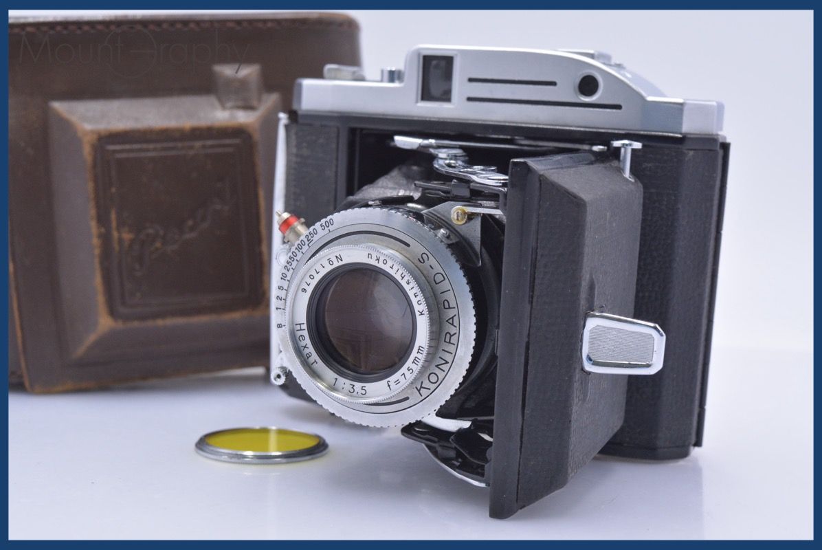 コニカ KONICA Pearl II 75mm F3.5 レンズフィルター、ケース付 同梱