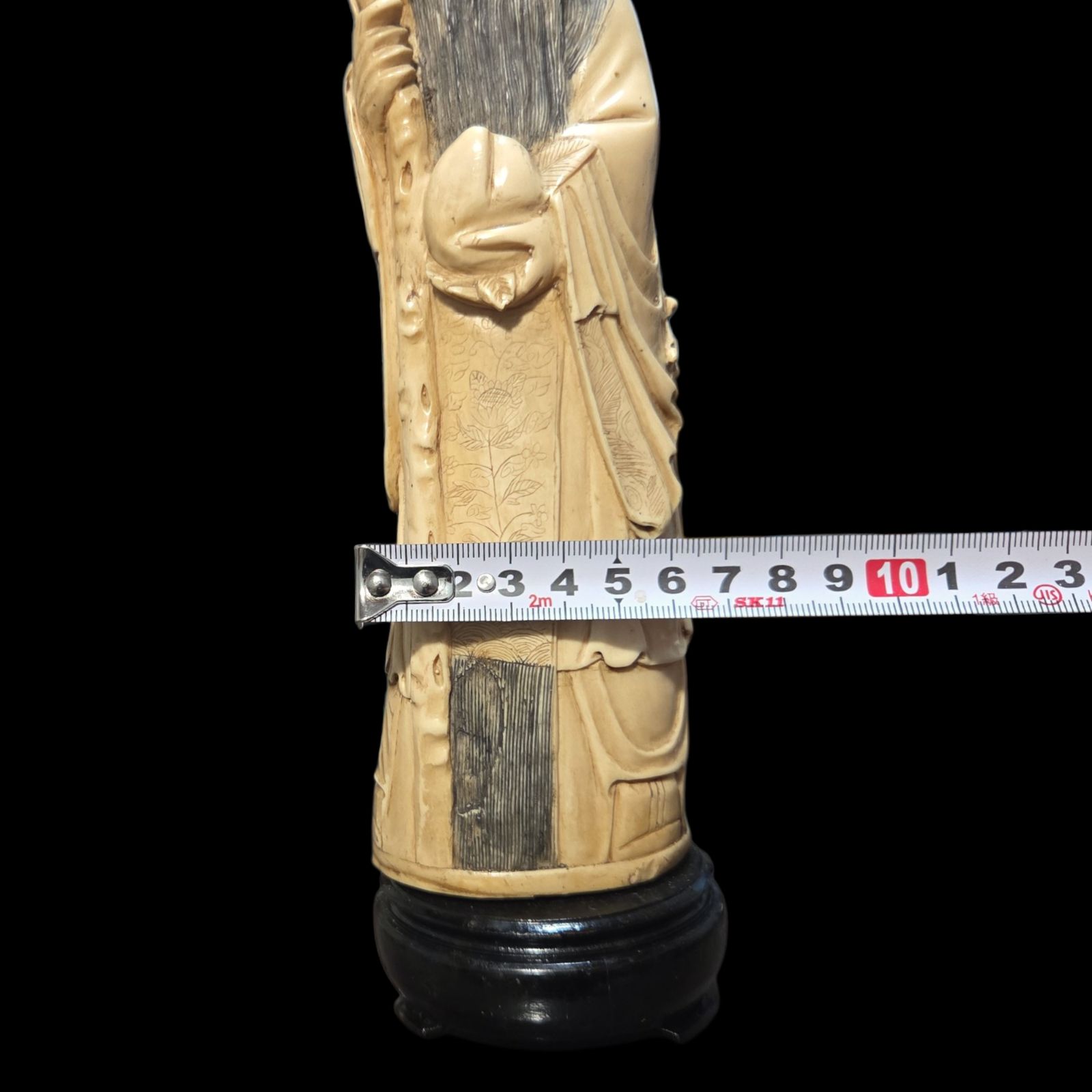 中国古美術 寿老人 置物 寿星像 寿桃 練物 中国 古美術 骨董 レトロ