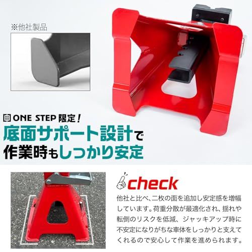 迅速に発送】【しっかり持ち上げる、タフ設計。】 ONE STEP ジャッキ
