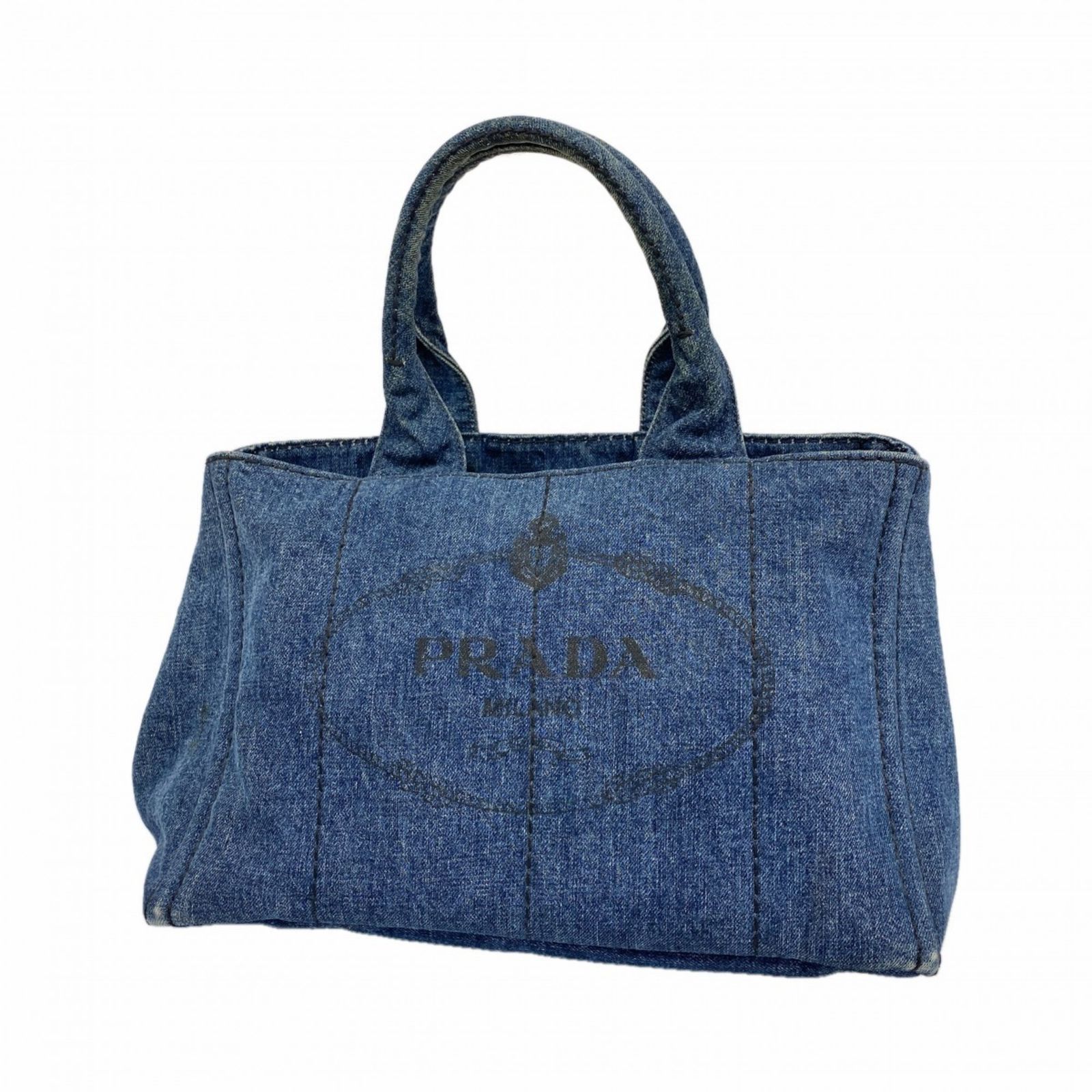 プラダ(Prada) プラダ トートバッグ カナパ デニム ネイビー