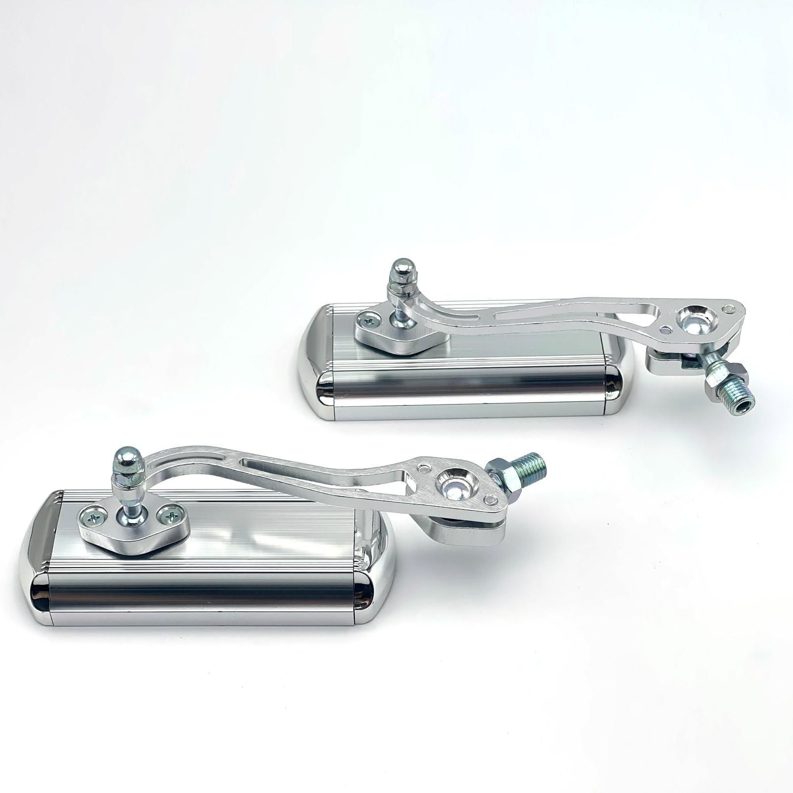 Color:シルバー LEXOR クラ アルミ スクエア ミラー 汎用 10mm 8mm