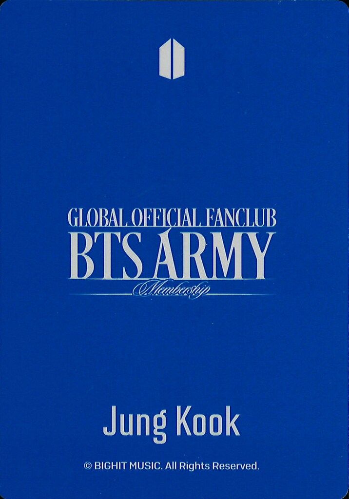 BTS JUNG KOOK GLOBAL OFFICIAL FANCLUB ARMY MEMBERSHIP KIT 11期