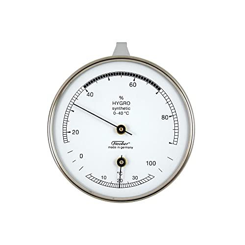 新品 Fischer-barometer (フィッシャーバロメーター) 123T シンセティック (直径8.5cm×2cm) ハイグロメーター ウィズ サーモメーター 温湿度計 温度計 湿度計 温・湿度計 室温 壁掛け