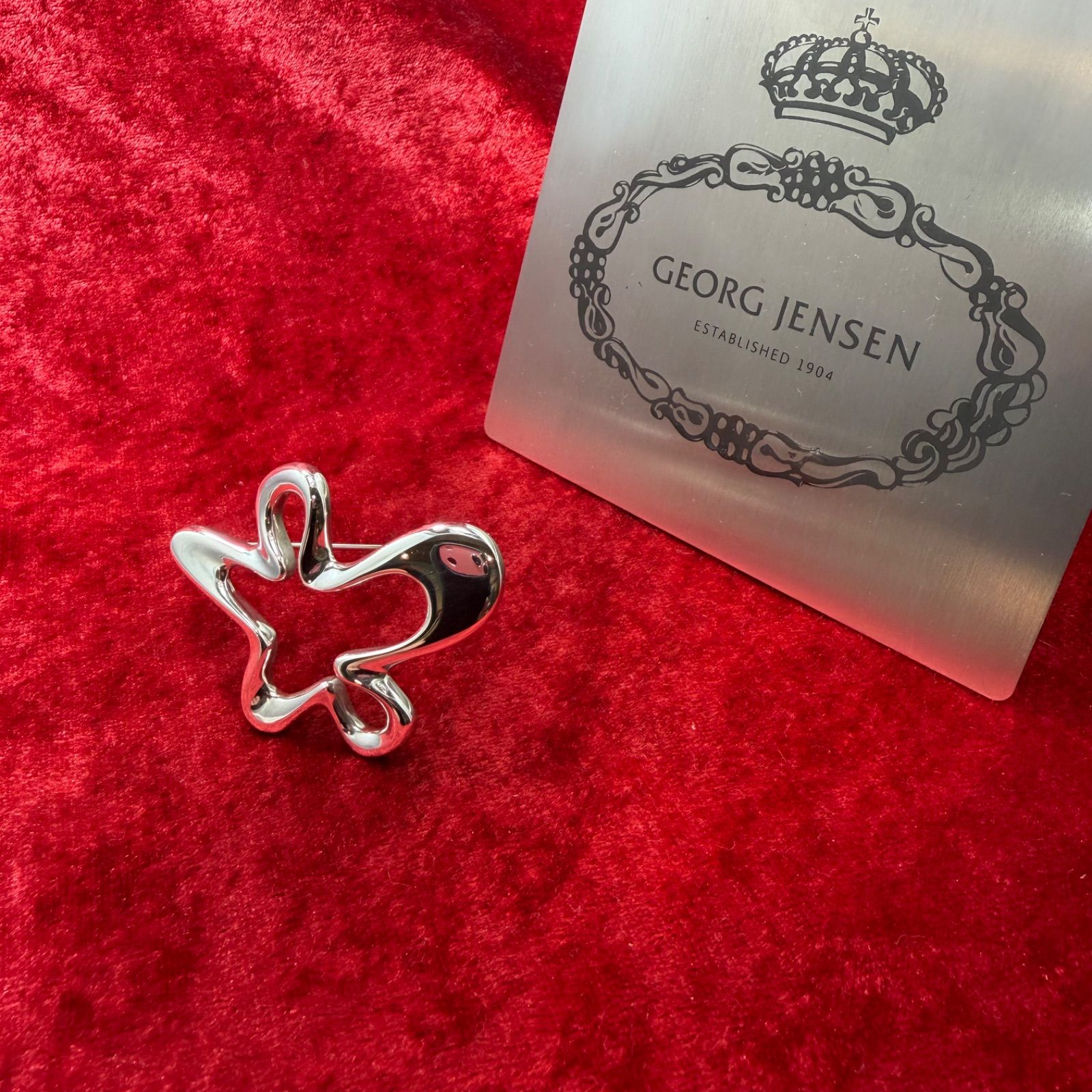 美品 ブローチ スプラッシュ ♯321 ジョージジェンセン/GEORG JENSEN