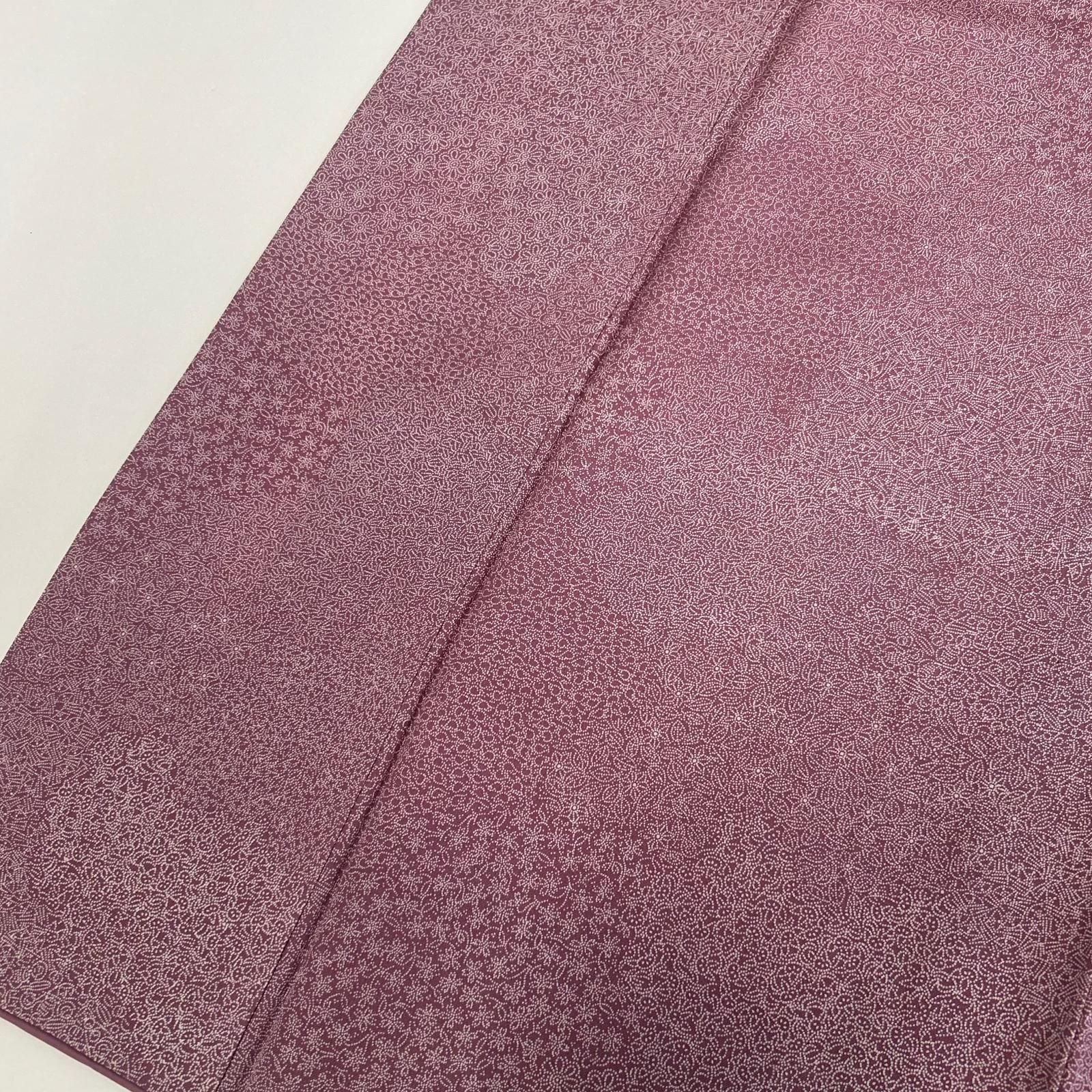 内田秀一 江戸小紋 正絹 寄せ柄 美しい染め 紋なし 袷 着物 MK-4134