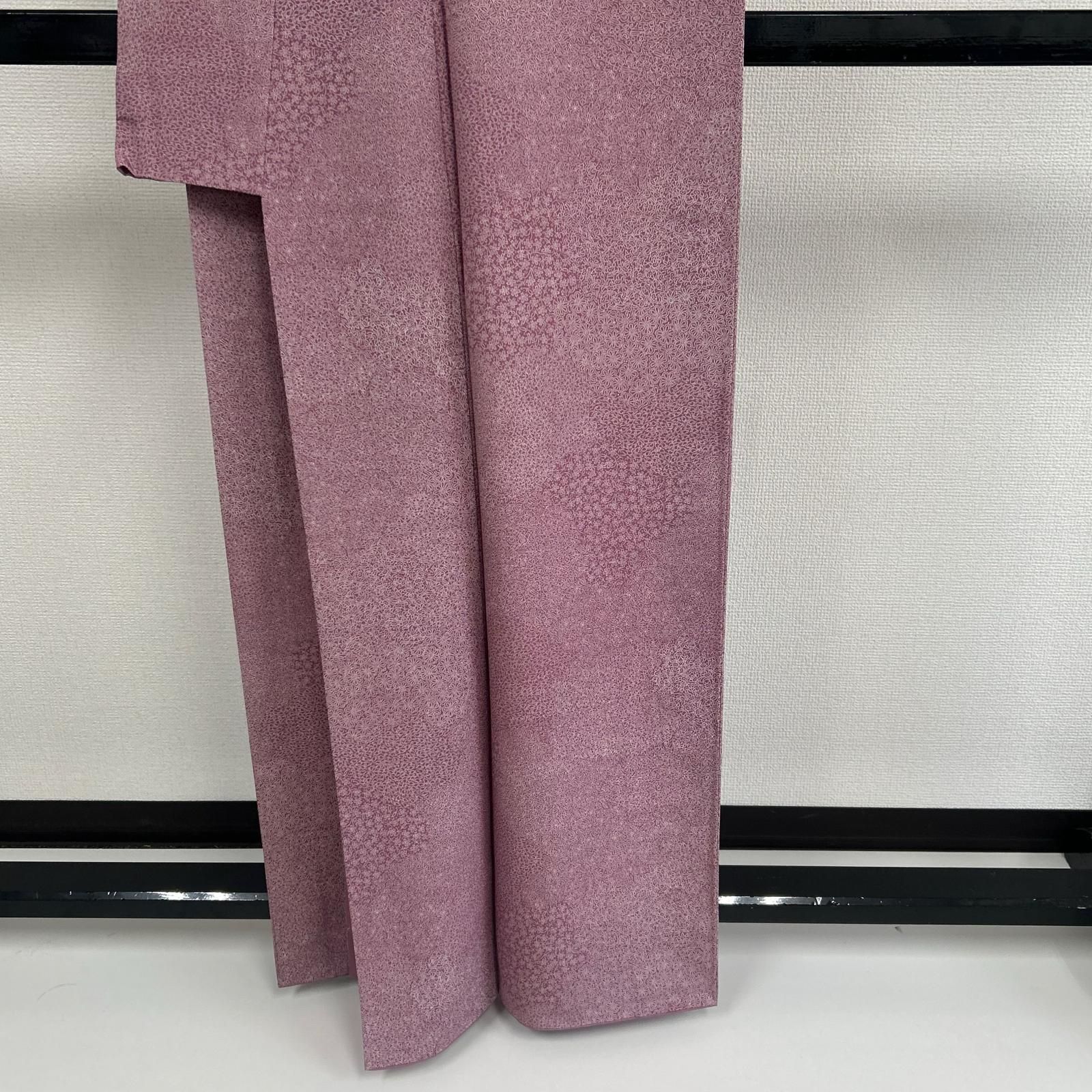 内田秀一 江戸小紋 正絹 寄せ柄 美しい染め 紋なし 袷 着物 MK-4134