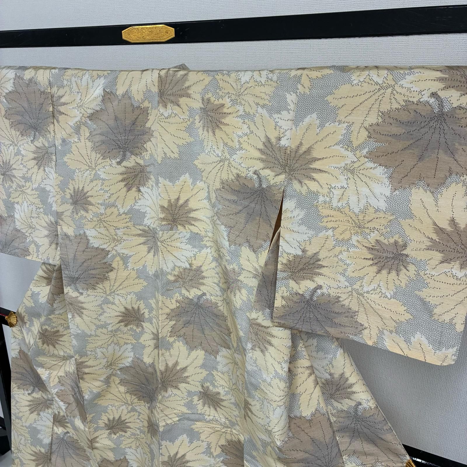 紬 正絹 十日町紬 大柄 素敵な色味 袷 着物 MK-4158 - メルカリ