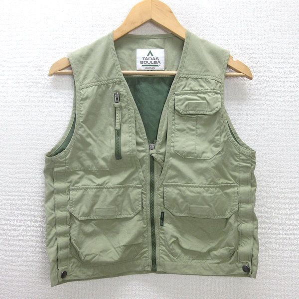 t□タラスブルバ/TARAS BOULBA ミリタリーベスト/釣りベスト□カーキ
