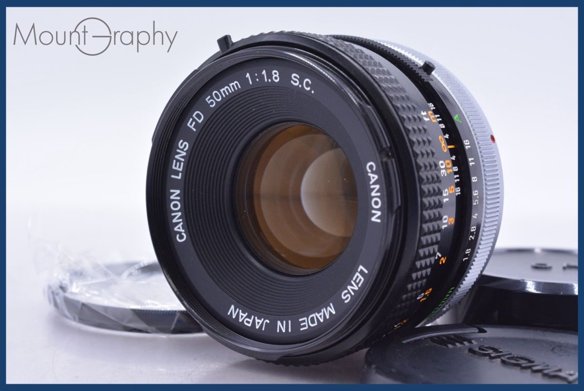 動作保証】 キヤノン Canon NEW FD 50mm F1.8 前後キャップ&レンズ