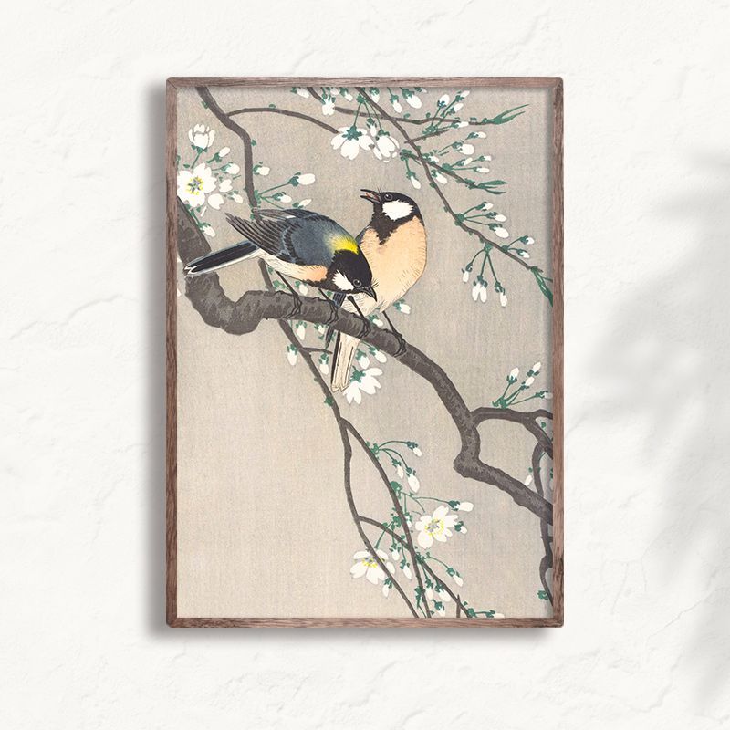 A2サイズ 小原古邨 ポスター 桜に四十雀 シジュウカラ 浮世絵 日本画