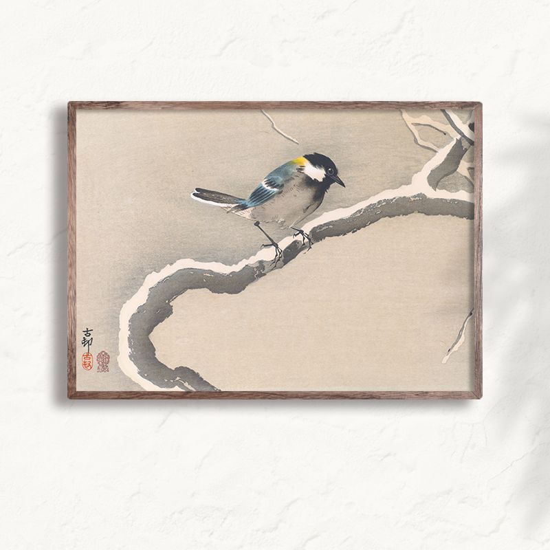 A2サイズ 小原古邨 ポスター 雪中の四十雀 浮世絵 日本画 和風 アート