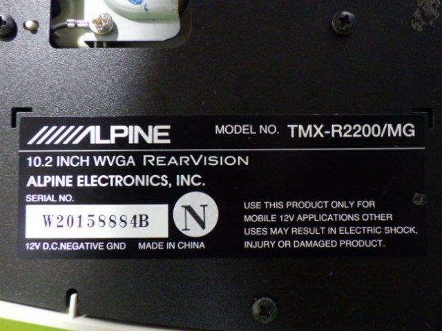 車 N236-18 アルパイン TMX-R2200/MG 10.2インチフリップダウン
