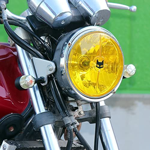 新品 汎用 丸形ミニヨーロピアンウインカー ブラック/黄ばみ M10*60mm