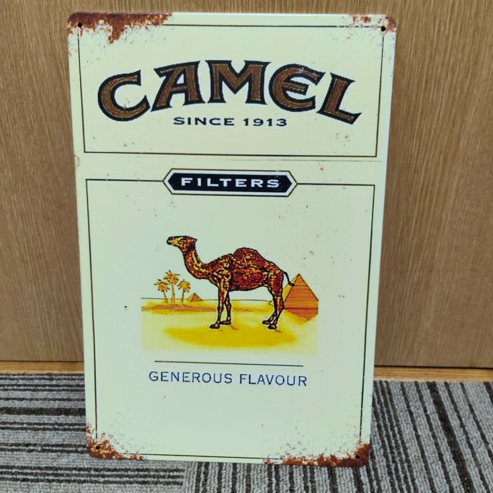 ブリキ看板 タバコ看板「キャメル」 煙草 レトロ看板 インテリア