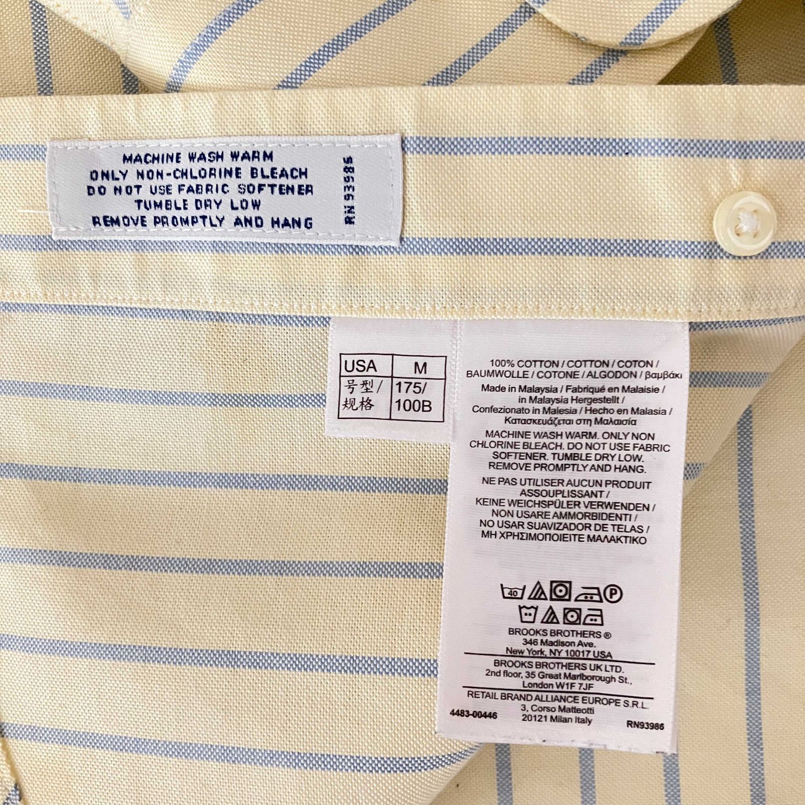 M】Brooks Brothers(ブルックスブラザーズ) 346 ポロカラーBD(ボタン