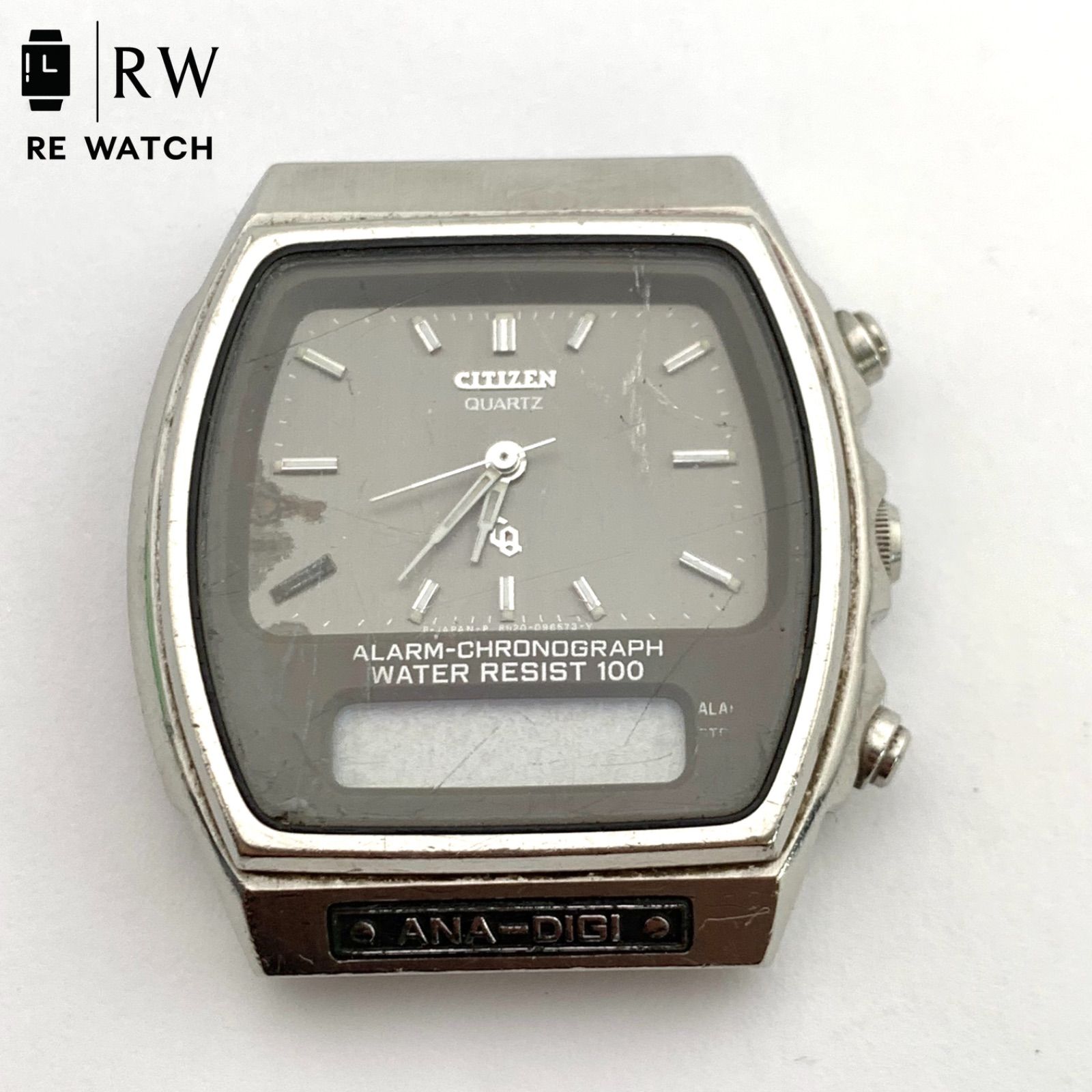 ジャンク】CITIZEN ANA-DIGI 4-082206 アラーム・クロノグラフ腕時計