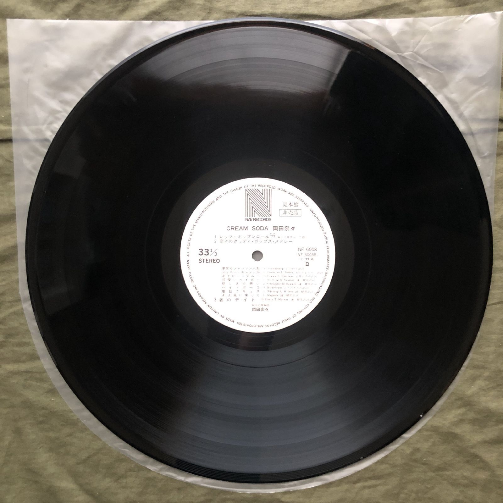 美盤 良ジャケ 激レア ポスター付 プロモ盤 1977年 岡田奈々 LP