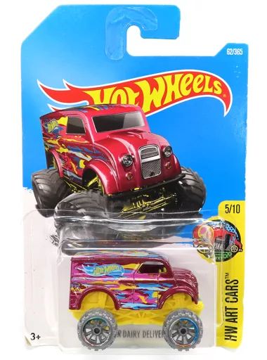 中古】ミニカー 1/64 MONSTER DAIRY DELIVERY(パープル×イエロー