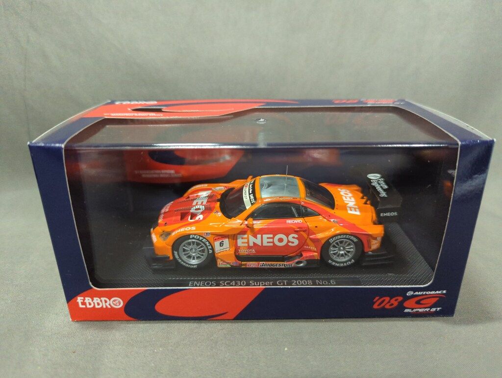 エムエムピー 1/43 EBBRO ENEOS SC430 SUPER GT 500 2008 No.6 Orange