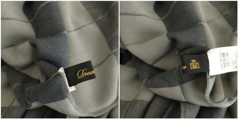 ドゥロワー Drawer 18Gステレオボーダーニットスカート プリーツ