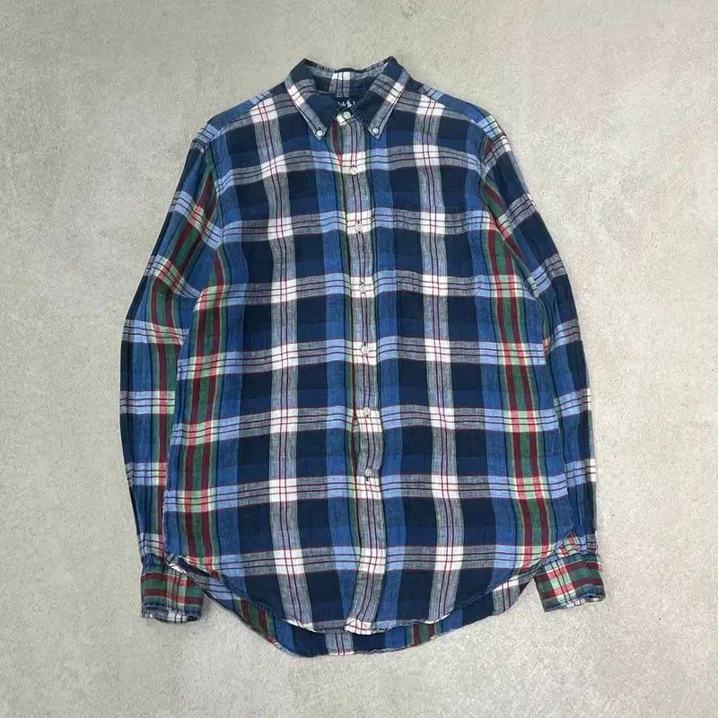 ポロ ラルフローレン リネン チェックシャツ s09889 - メルカリ