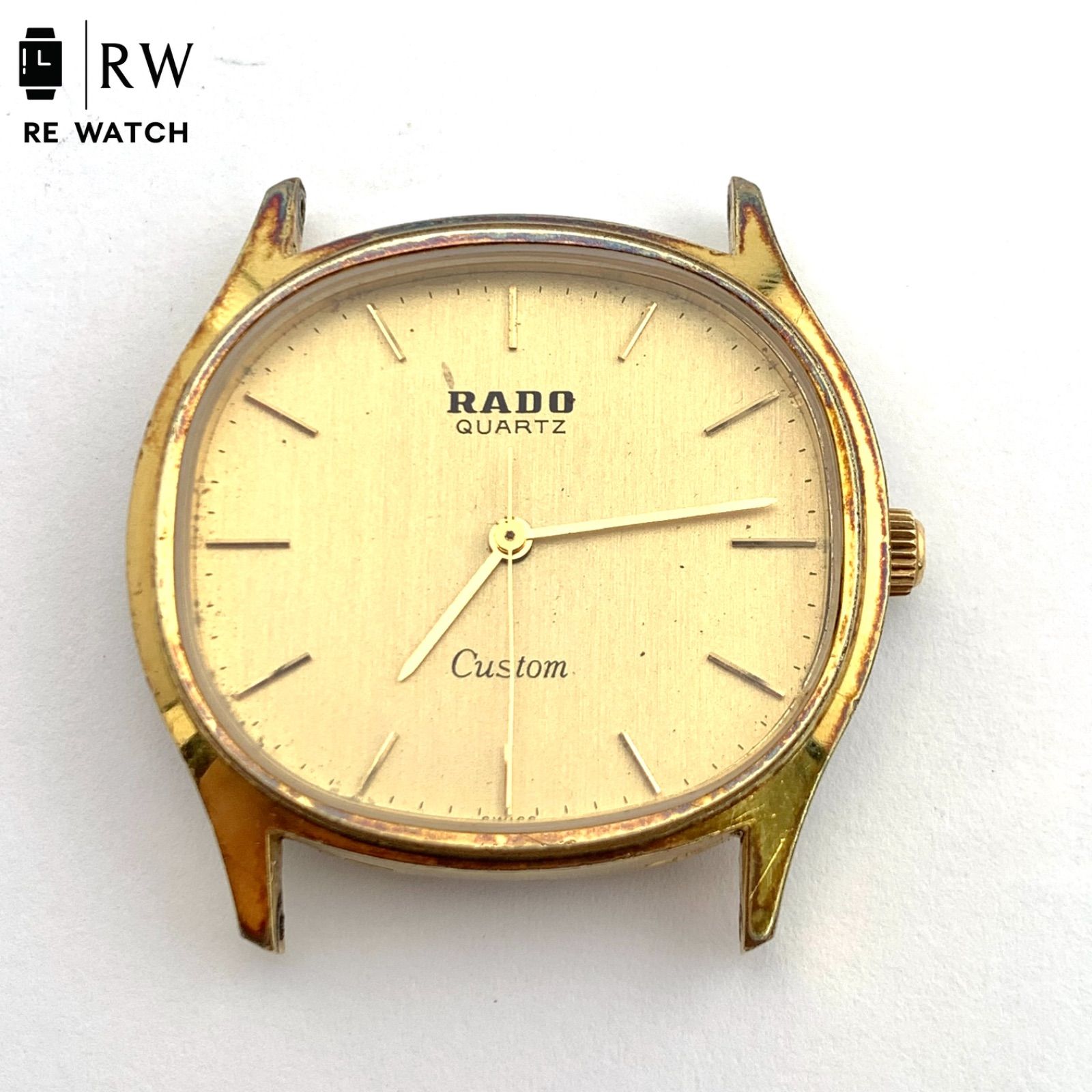 1445】ジャンク品RADO Quartz 紳士用腕時計 ジャンク】RADO Custom 