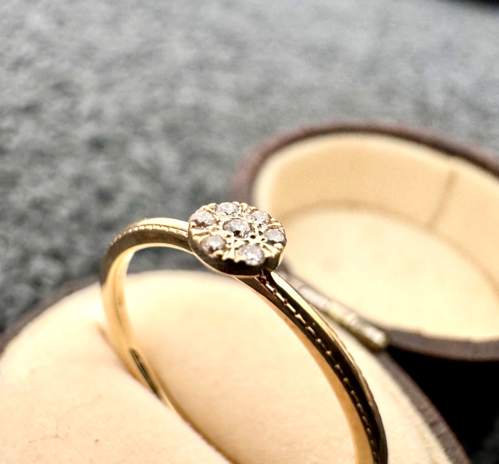 現行品◇アガット◇K10YG*11号*ダイヤモンドリング*スタック*agete