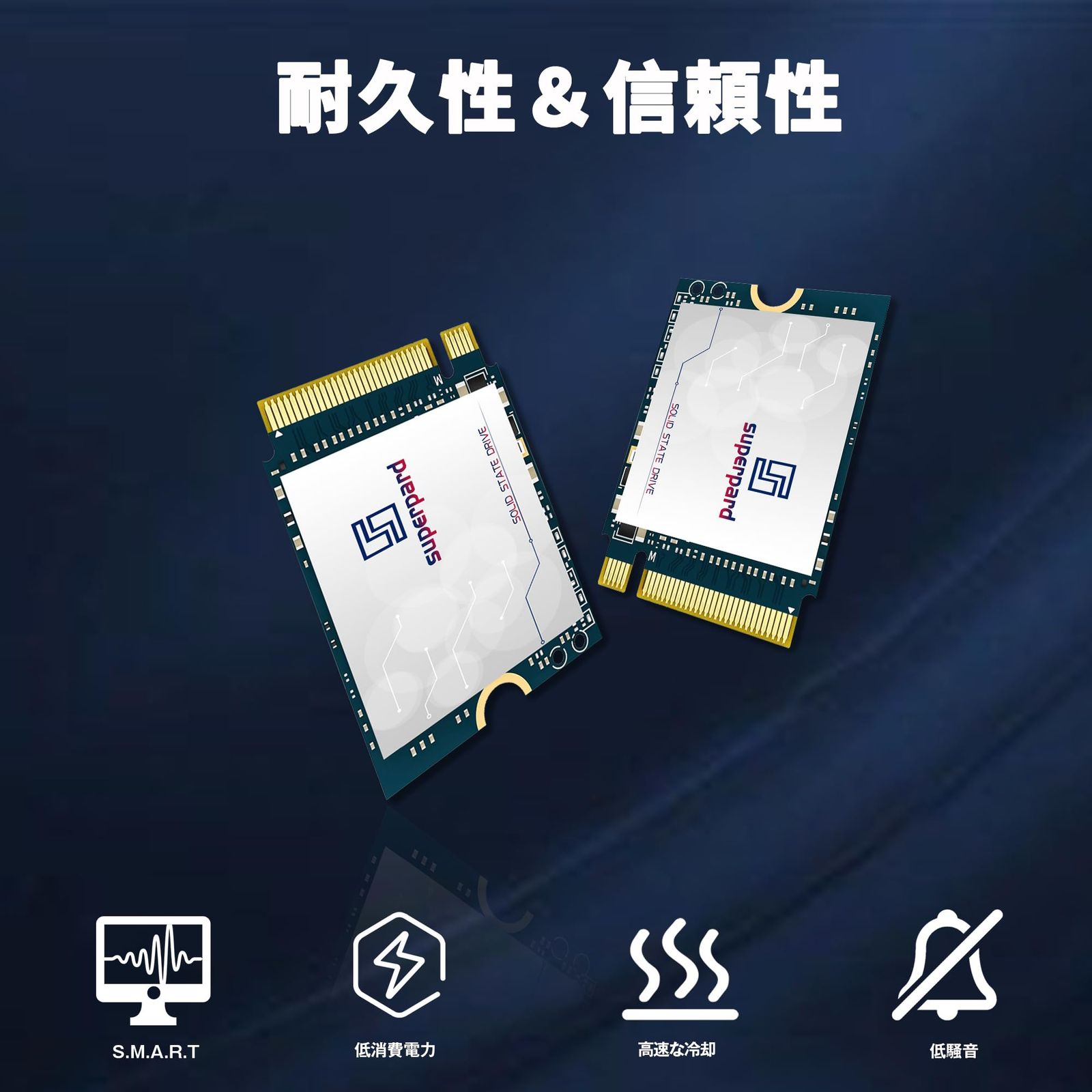 Superpard SSD 2TB M.2 2230 NVME PCIe Gen 4.0x4 30mm 内蔵型 高性能