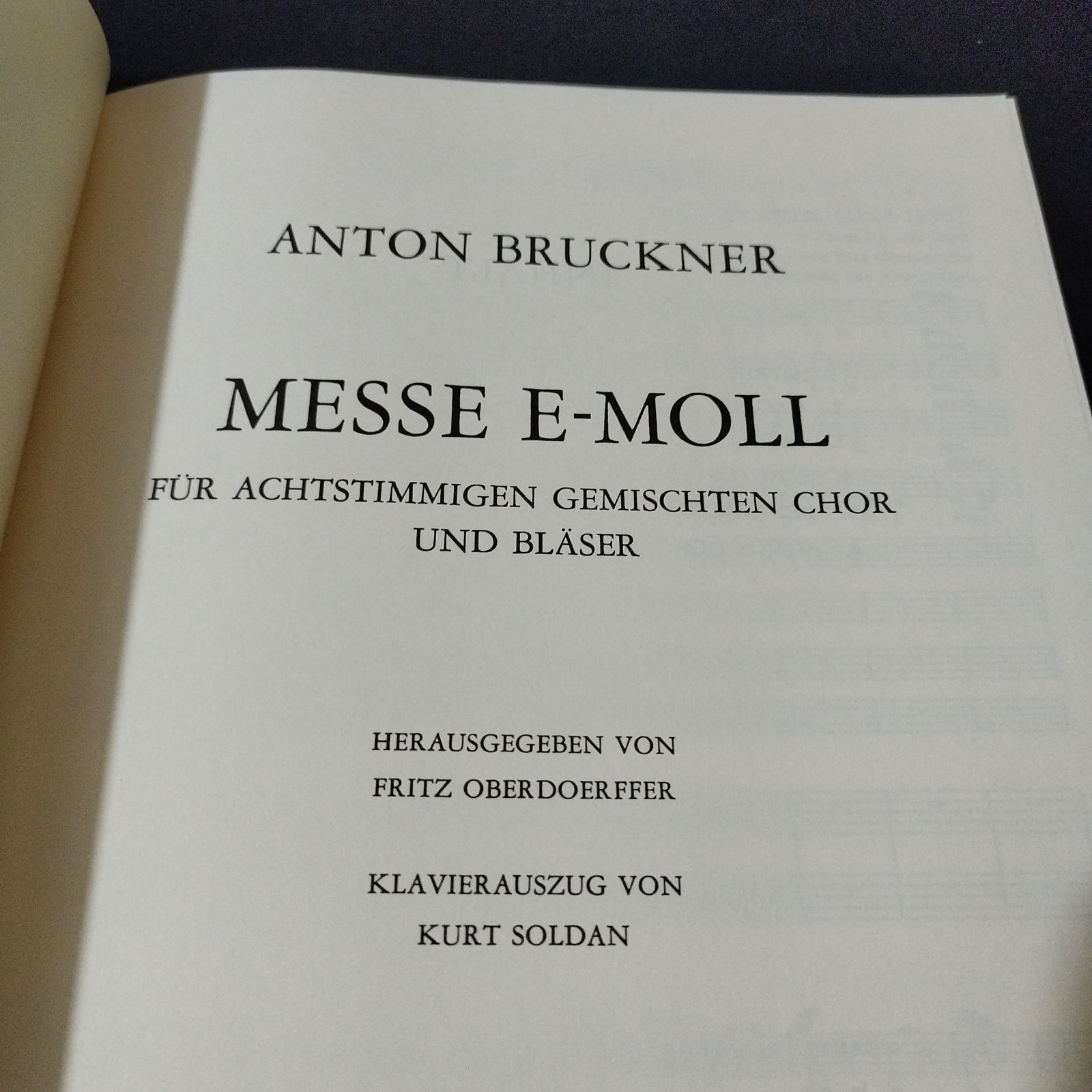 合唱ヴォーカルスコア ブルックナー ミサ曲 第2番 ホ短調 Fritz