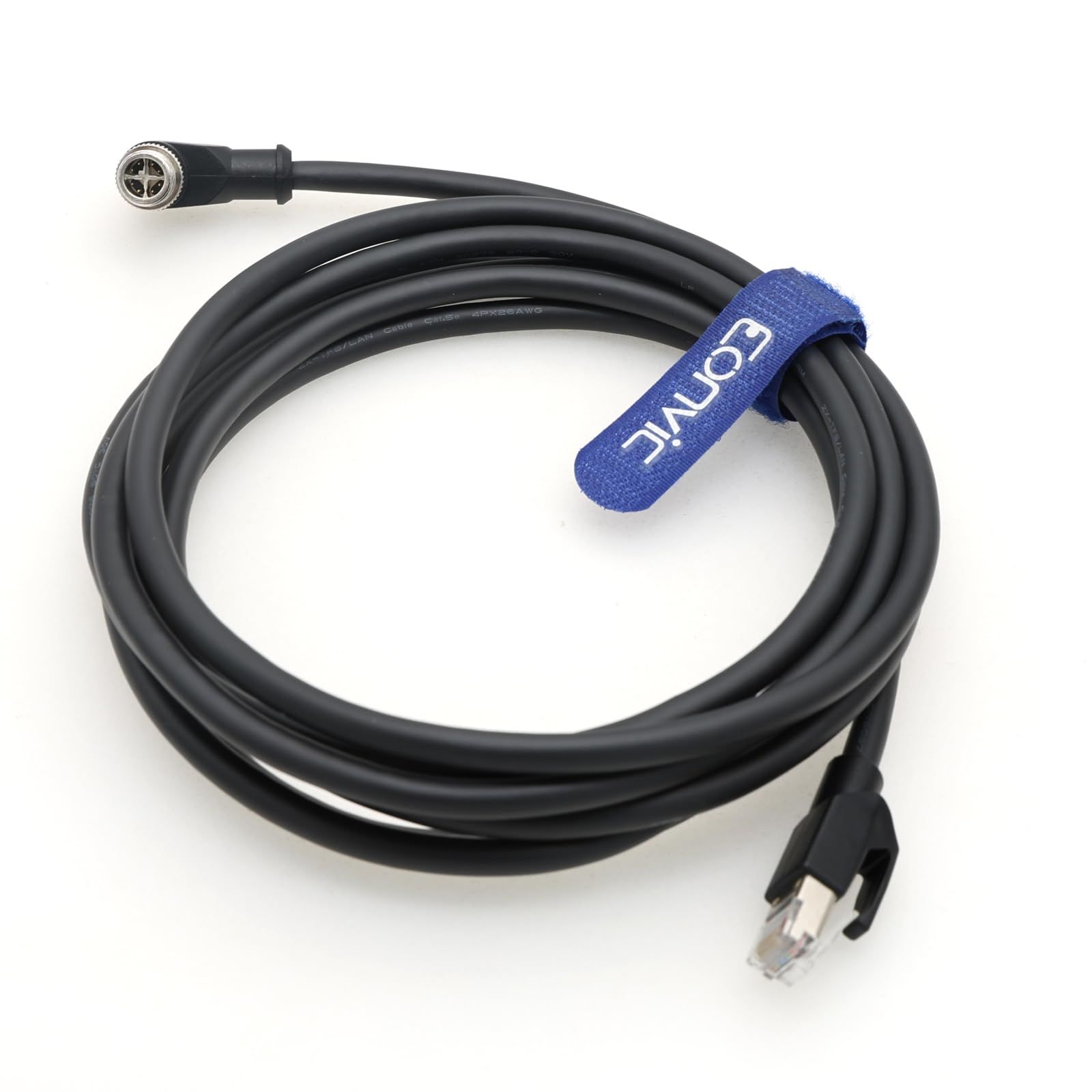 Eonvic イーサネットケーブル M12 Xタイプ 直角 8ポジションからRJ45