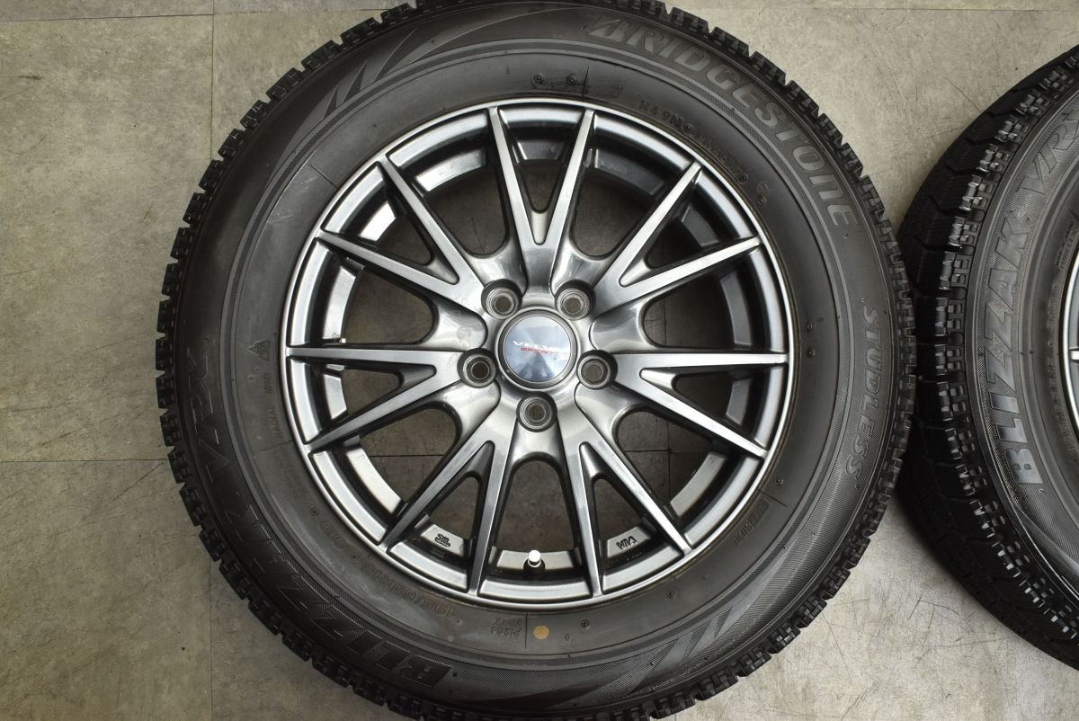 美品】Weds VELVA 15in 6J +43 PCD100 ブリヂストン ブリザック VRX 