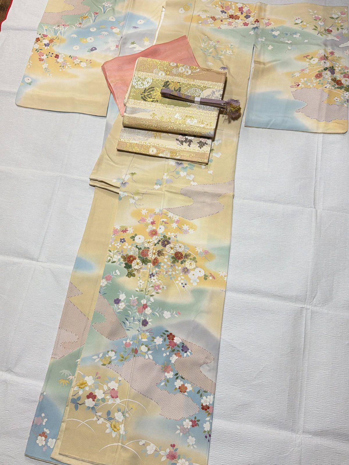 訪問着 正絹 セット 金駒刺繍 - メルカリ