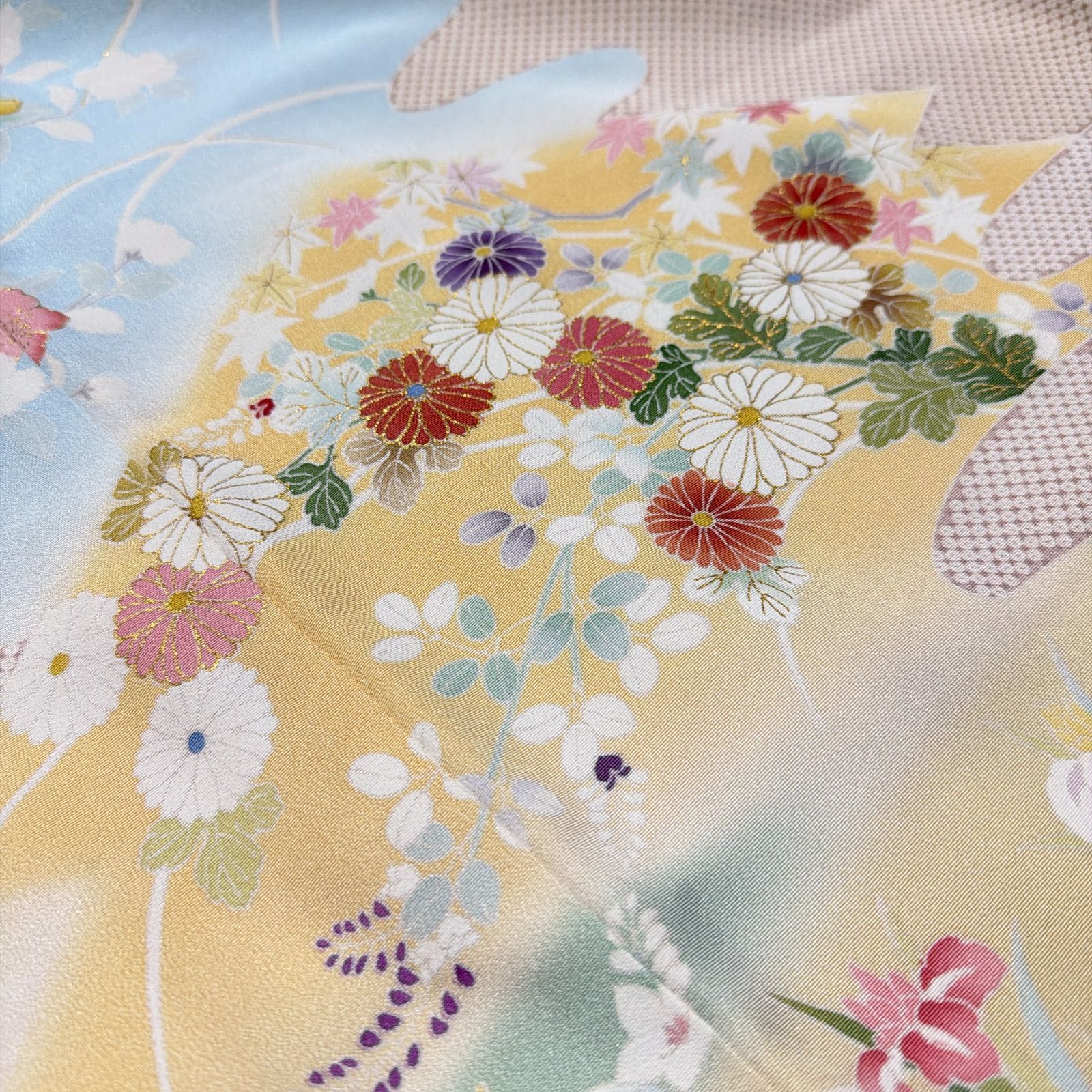 訪問着 正絹 セット 金駒刺繍 - メルカリ