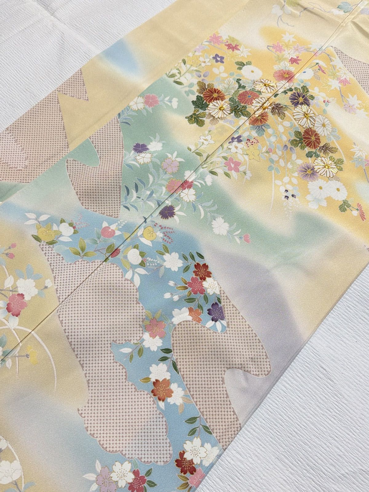 訪問着 正絹 セット 金駒刺繍 - メルカリ