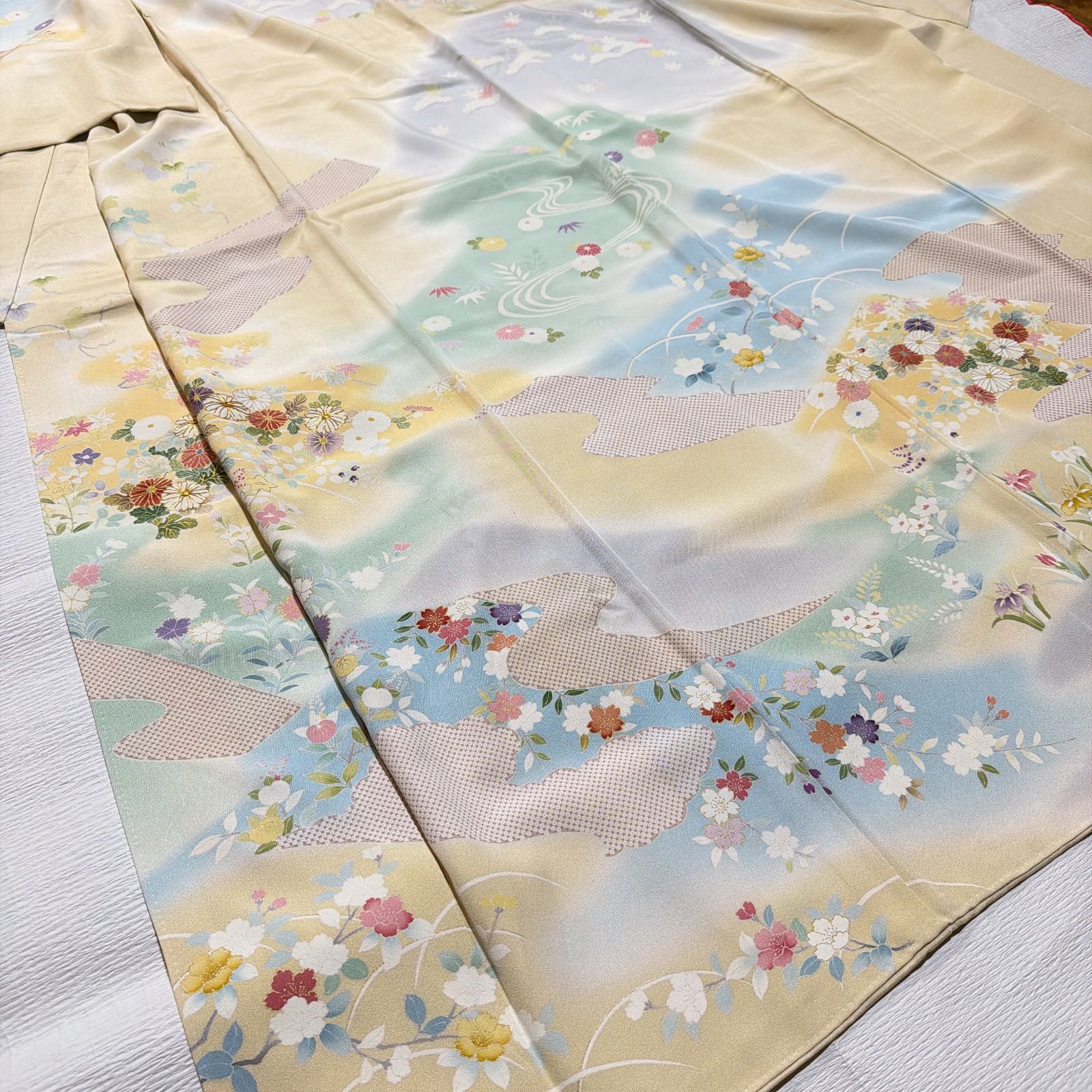 訪問着 正絹 セット 金駒刺繍 - メルカリ