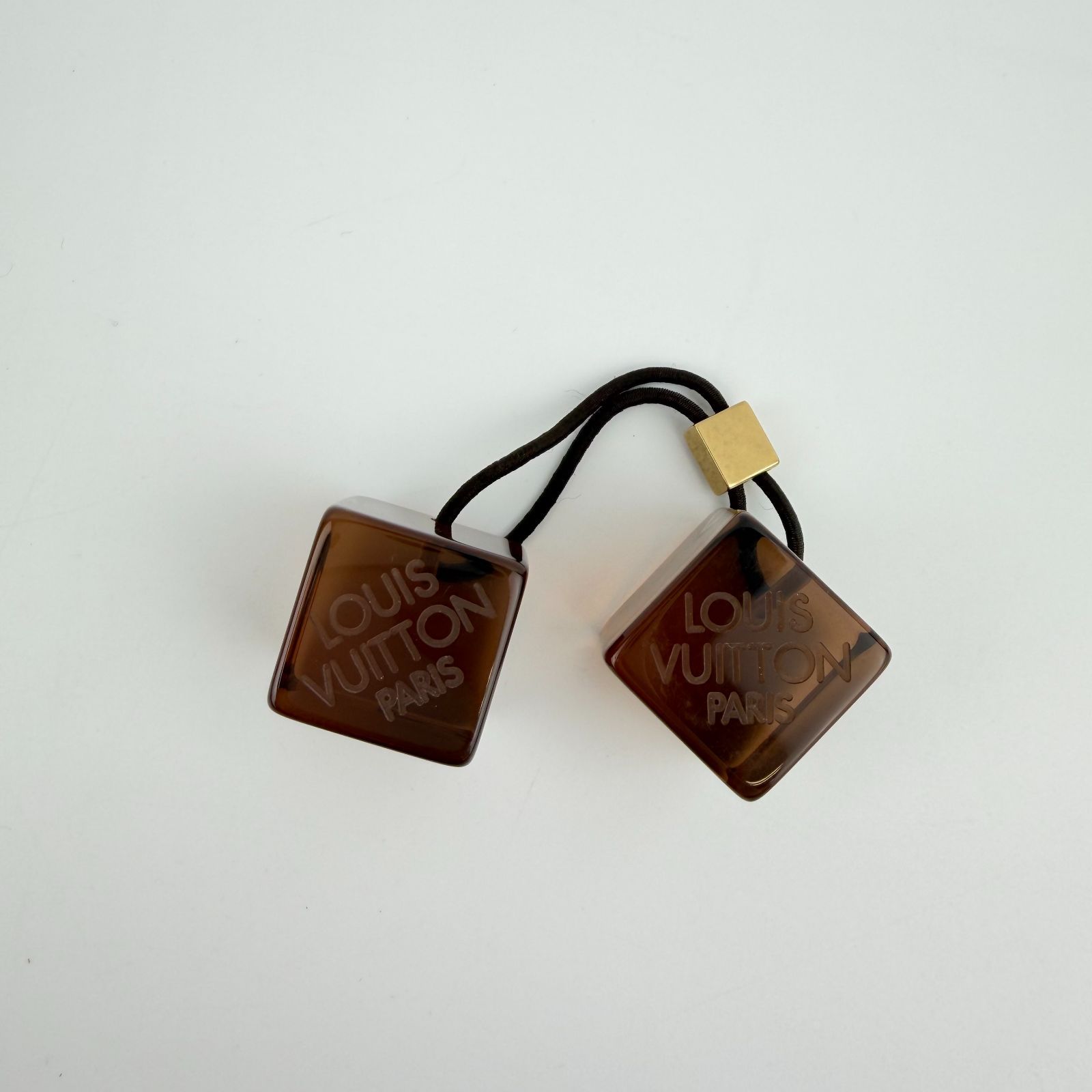 中古】LOUIS VUITTON ルイヴィトン ヘアキューブ ヘアゴム ブラウン