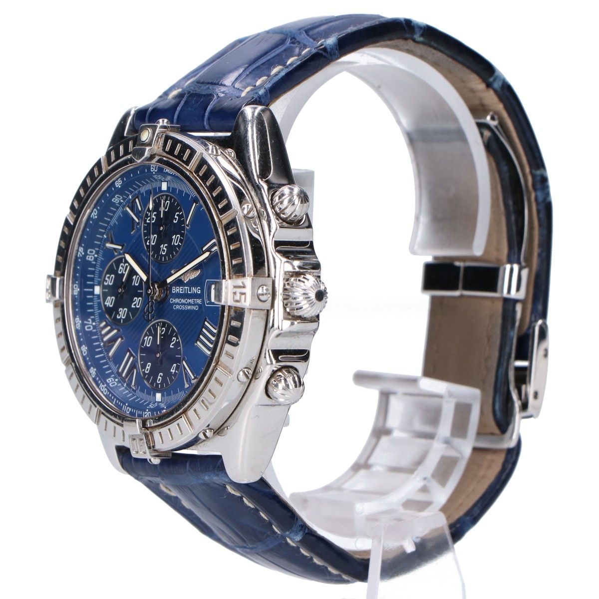  BREITLING ブライトリング A13355 クロスウィンド SS ブルー文字盤 - ショートパンツ 自動巻き時計 腕時計(アナログ)