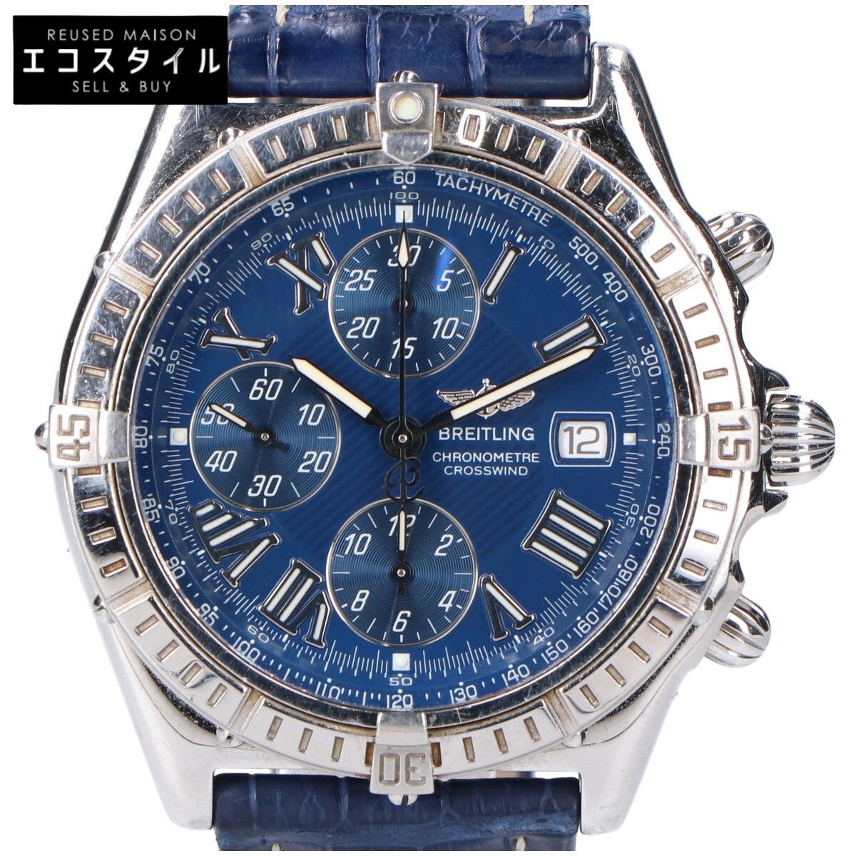 BREITLING ブライトリング A13355 クロスウィンド SS ブルー文字盤 -