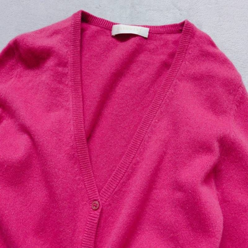 オールド ユニクロ UNIQLO カシミヤ100% カーディガン ピンク M ニット