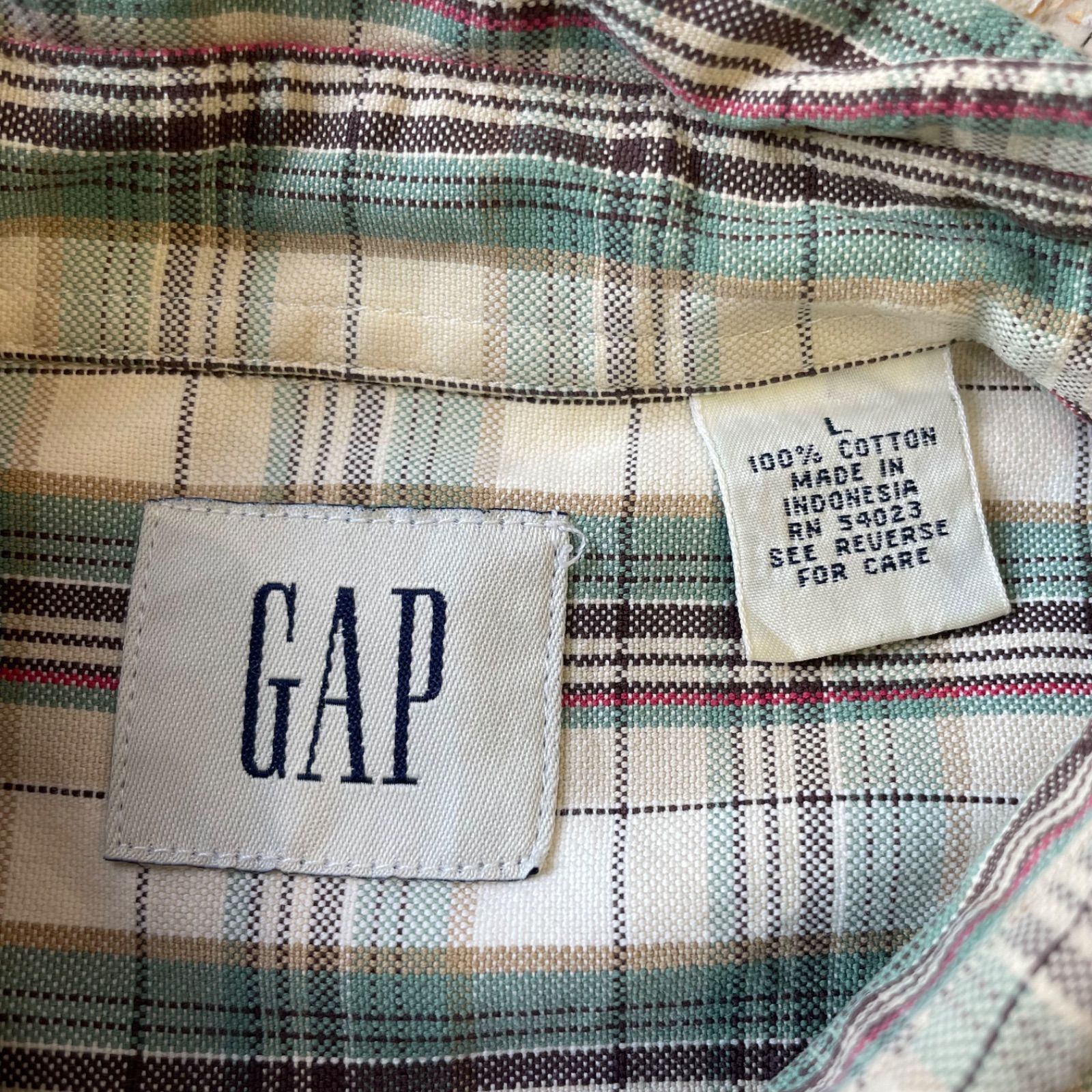 00s 【OLD GAP】 オールドギャップ ボタンダウン チェック シャツ size