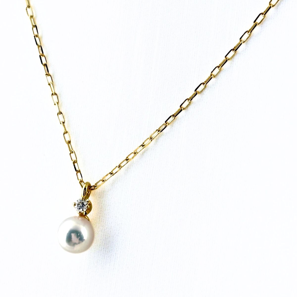 ミキモト MIKIMOTO パール デザインネックレス YG イエローゴールド