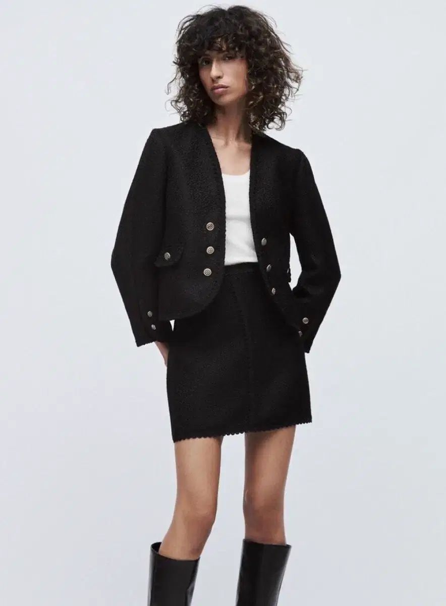 ザラ ZARA ツイード セットアップ - メルカリ