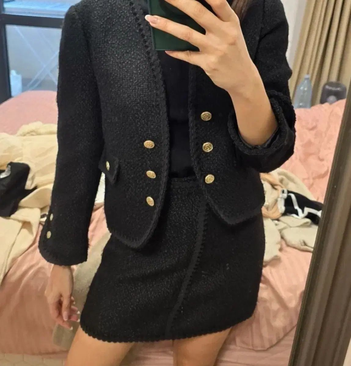 ザラ ZARA ツイード セットアップ - メルカリ