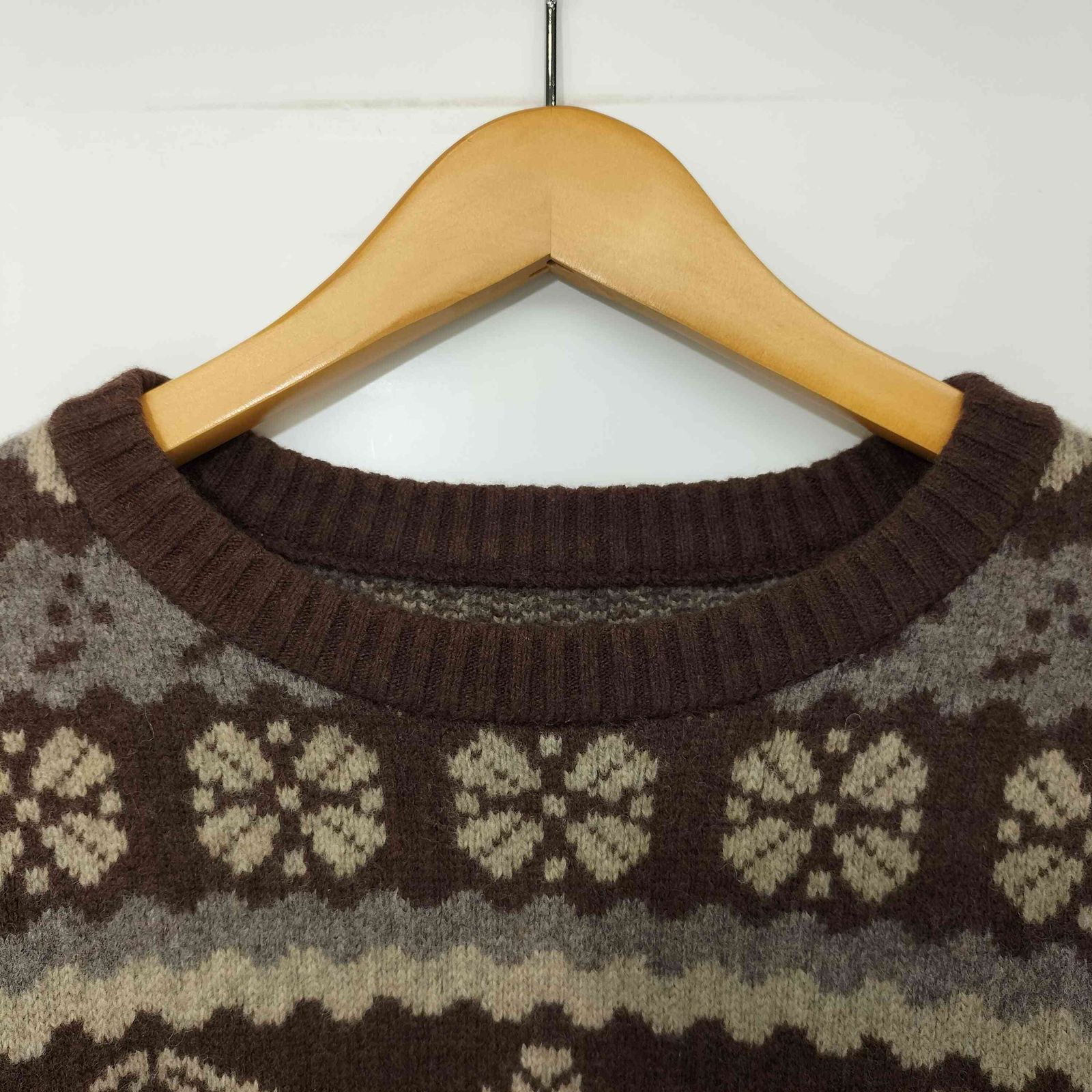 ビームス BEAMS 25AW STARBUCKS STAND ジャカード クルー ニット