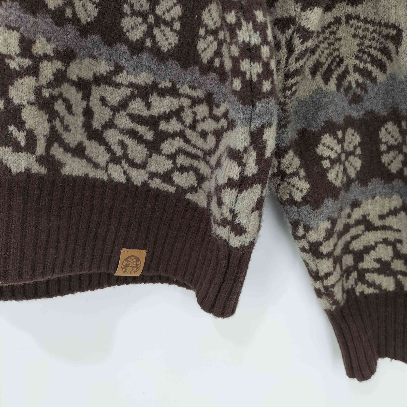 ビームス BEAMS 25AW STARBUCKS STAND ジャカード クルー ニット