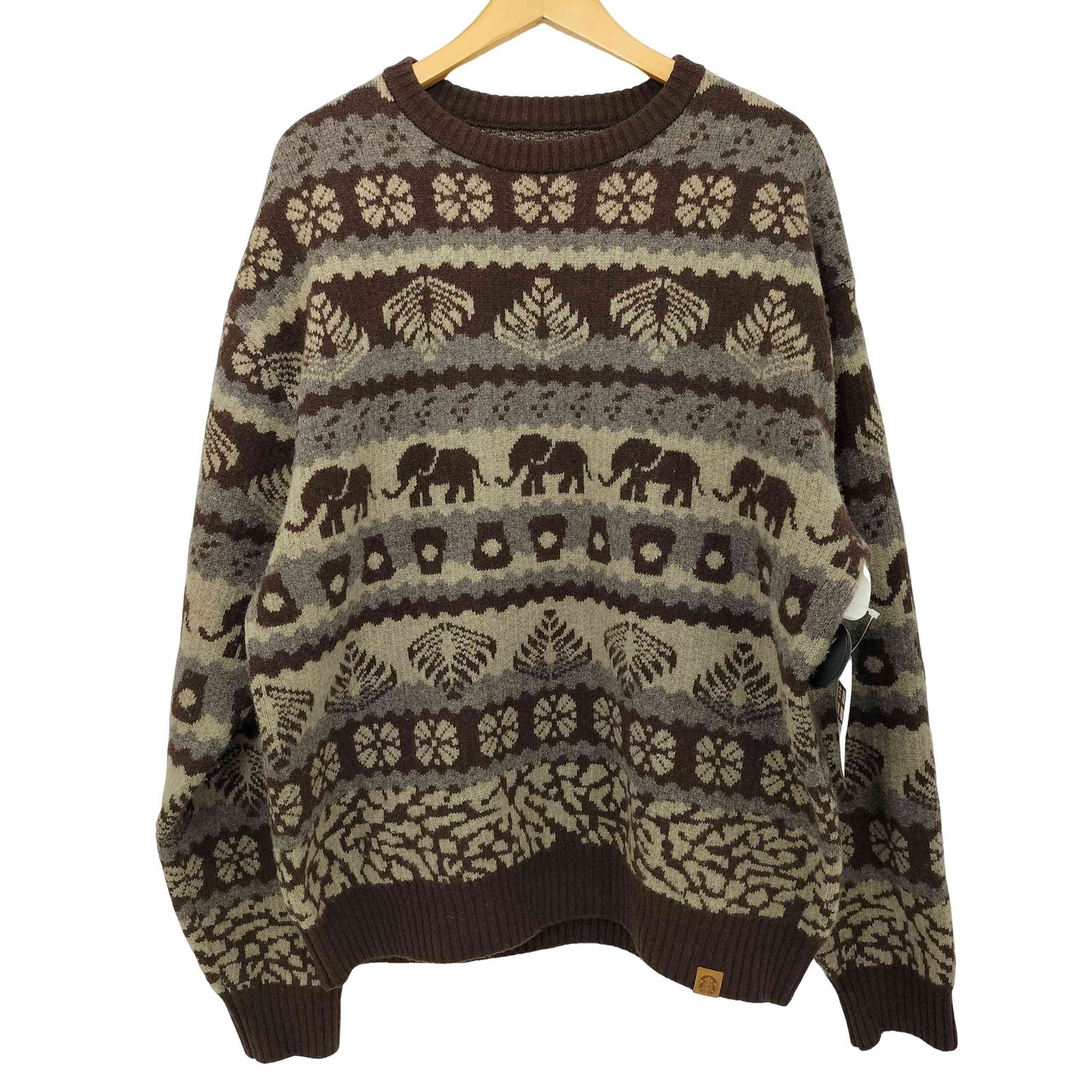 ビームス BEAMS 25AW STARBUCKS STAND ジャカード クルー ニット